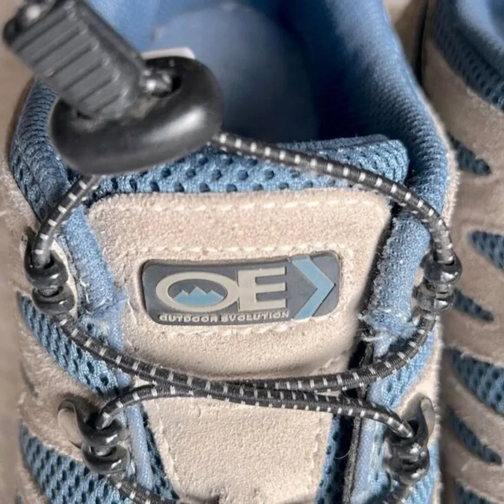 Outdoor Evolution Bungee Lace & Leather Hiking Shoes 7.5/8